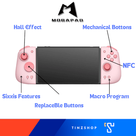 จอยเกมไร้สาย Mobapad M6 HD สีชมพู_3